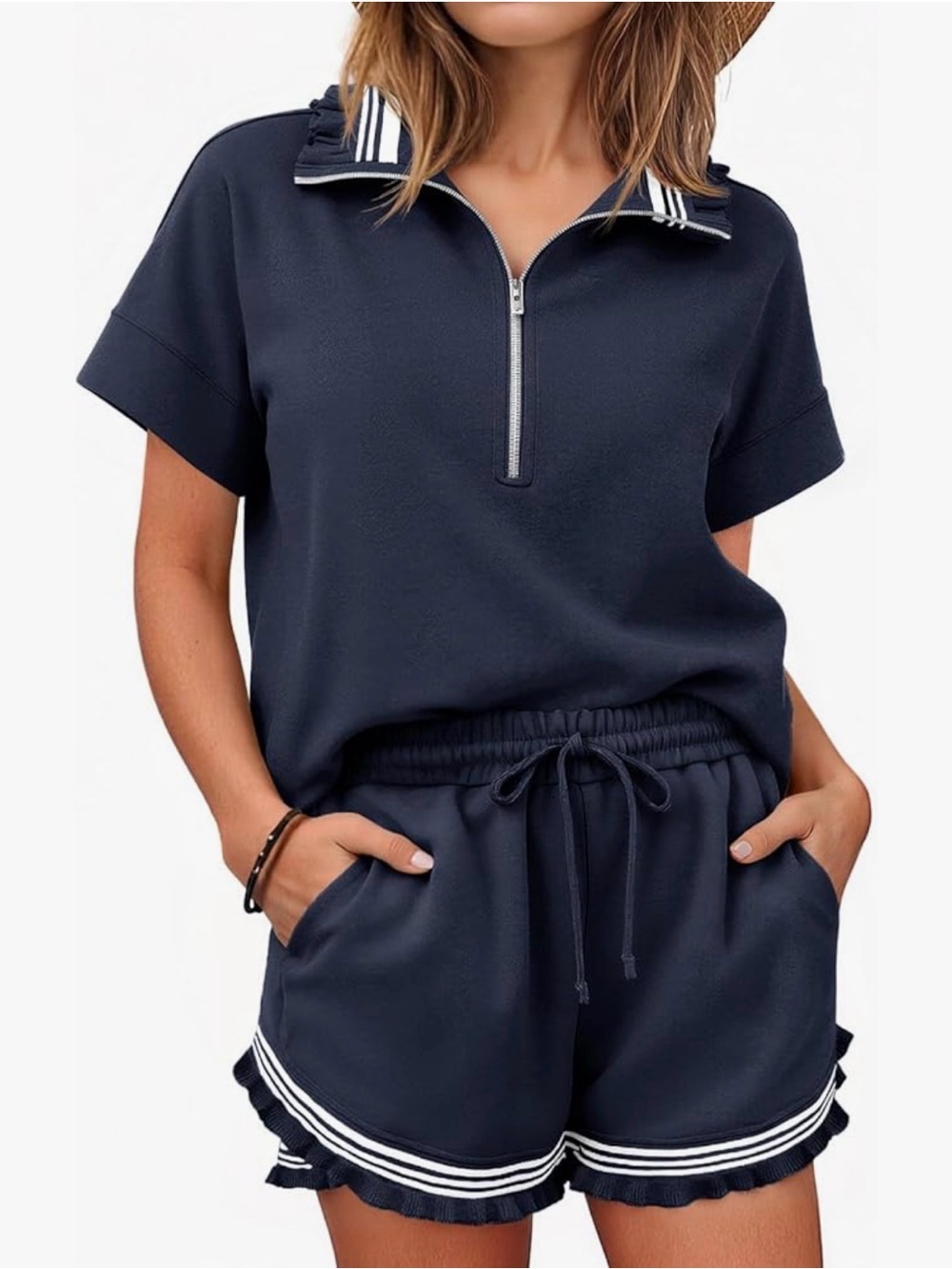 Aoysky 2 Piece Outfit Navy Blue